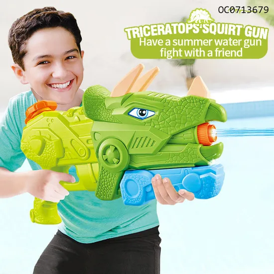 Summer Pool Plastic Dinosaur Shape Wholesale Most Powerful Strongest Water Spray High Pressure Pump Toy Water Guns for Children