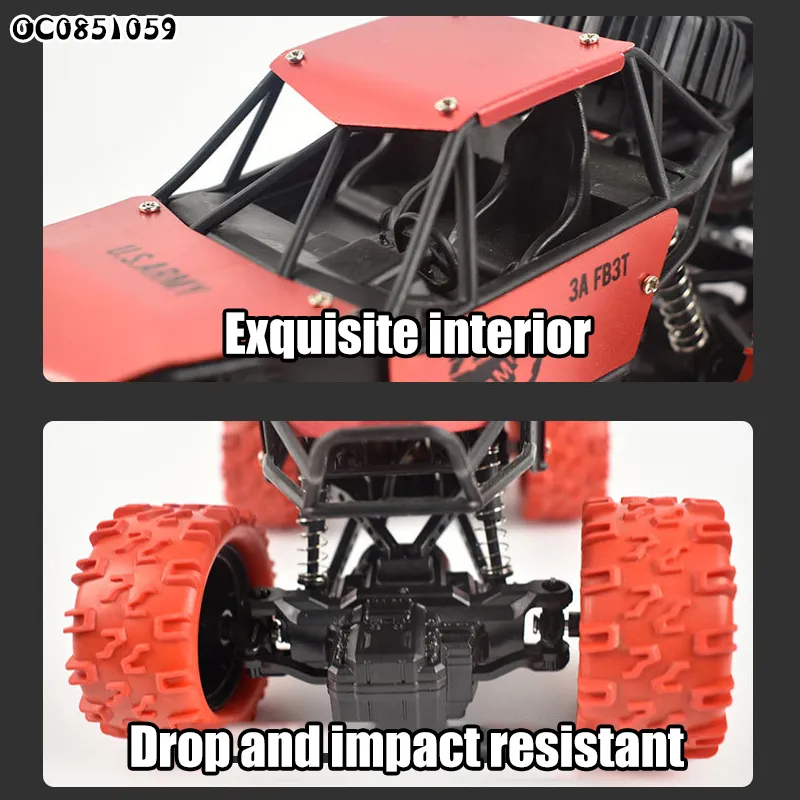 Climbing OEM 6 Wheels RC Alloy Small Spray Stunt 1: 14 Model Car