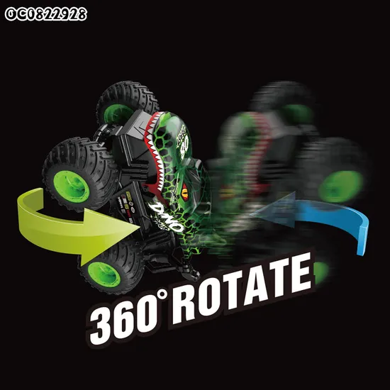 Remote Control 4WD Stunt Shark RC Car1: 20 Scale Model 360 Rotating Toy for Kids