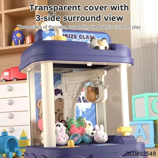 Battery Powered Toy Coin Operated Crane Claw Vending Machine for Kids