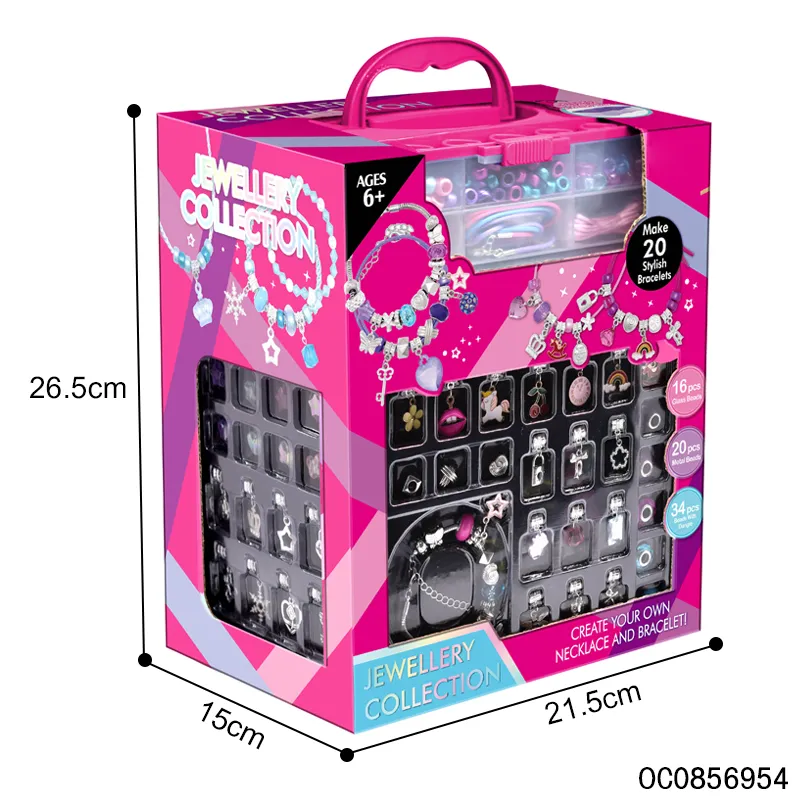 Multiple Accessories DIY Handmade Beads Bracelet Making Accessories Kit for Girls Toys