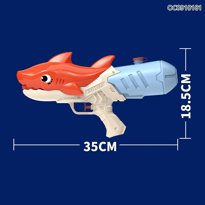 New Arrival Plastic Shark Shape Small Cheap Water Outdoor Shooting Gun Water Gun Toy Set for Boys