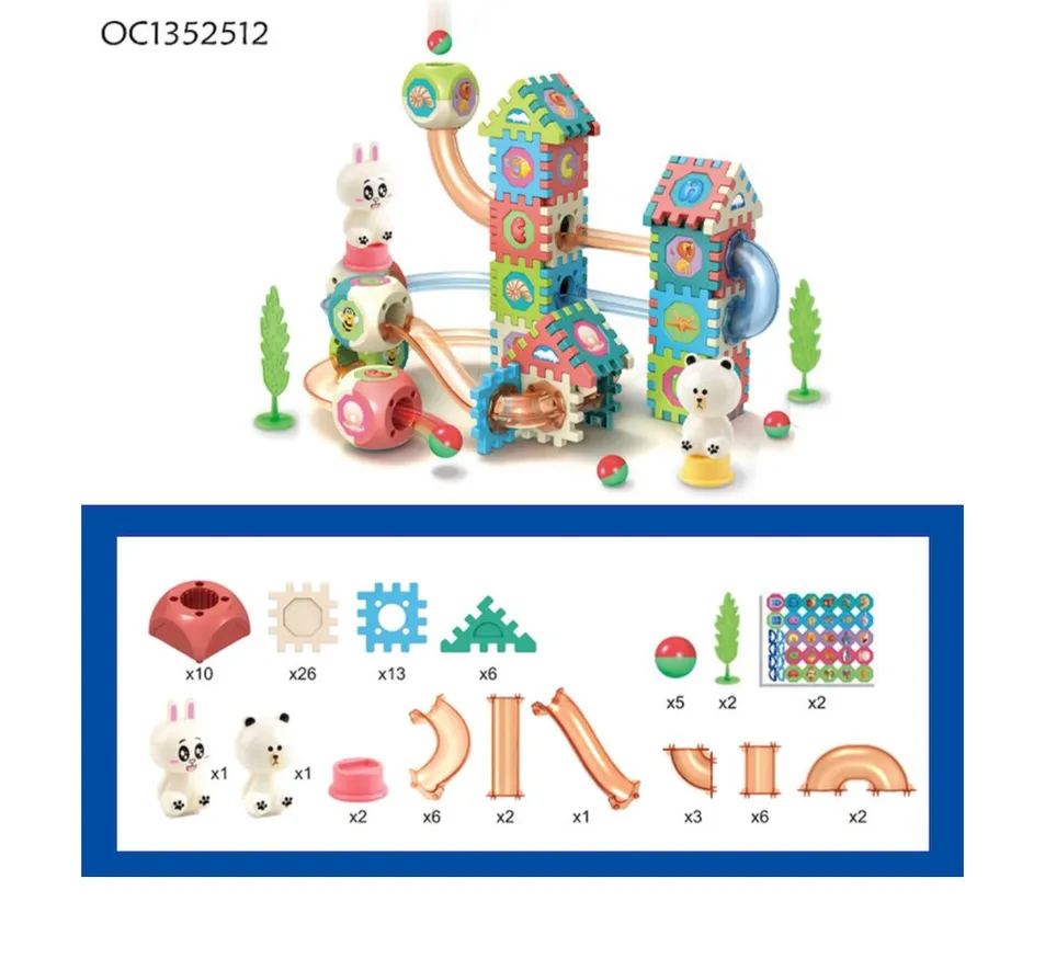 OEM Customized Interactive Kids Marble Maze Run Building Blocks for Children's Education