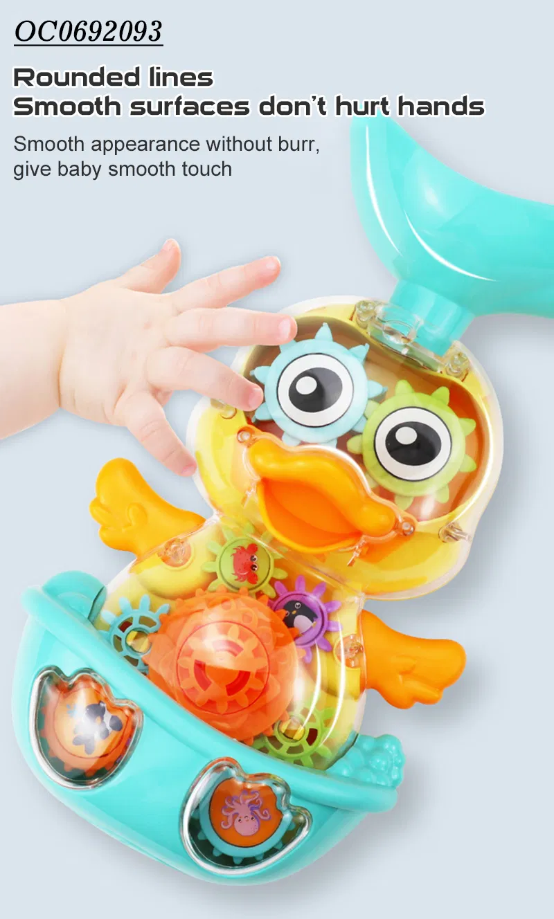 Transparent Gear Duck Baby Shower Head Gift Set Sprinkler Bath Toys Bathtub New Bath Toys