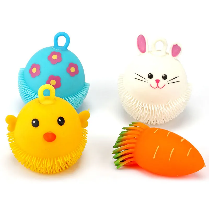 Children's Silicone Anti Stress Custom Rubber Squeeze Toys Manufacturer Stress Ball Squishy Stress Relief Toys with Light