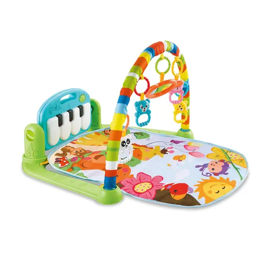Hot Selling Newborn Pedal Musical Piano Creative Training Play Gym Soft Safe Mat with Light Music and Hanging Toys