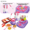 New Pretend Baby Preschool Educational Learning 2026 Electric Kids Kitchen Toy Set News Cooking Tableware with Simulation Food