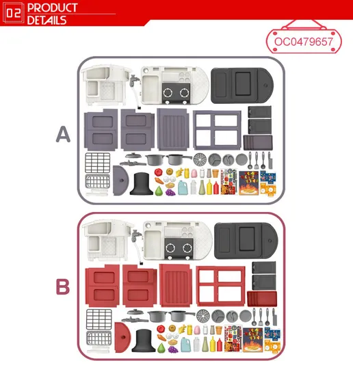 Modern Luxury Household Items Miniature Kitchen Toys Play Set for Cooking