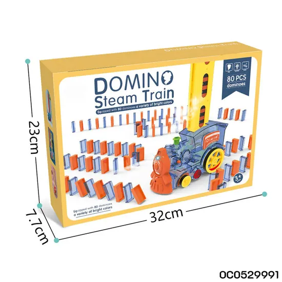 Automatic Dispenser Electric Trains Play Mix Colors Dominos Block Game Set Custom Personalized Manufacturers for Children Kids