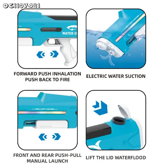 Summer Automatic Absorption Electronics 7 Years Old Rechargeable Large Capacity Electric Water Gun for Kids