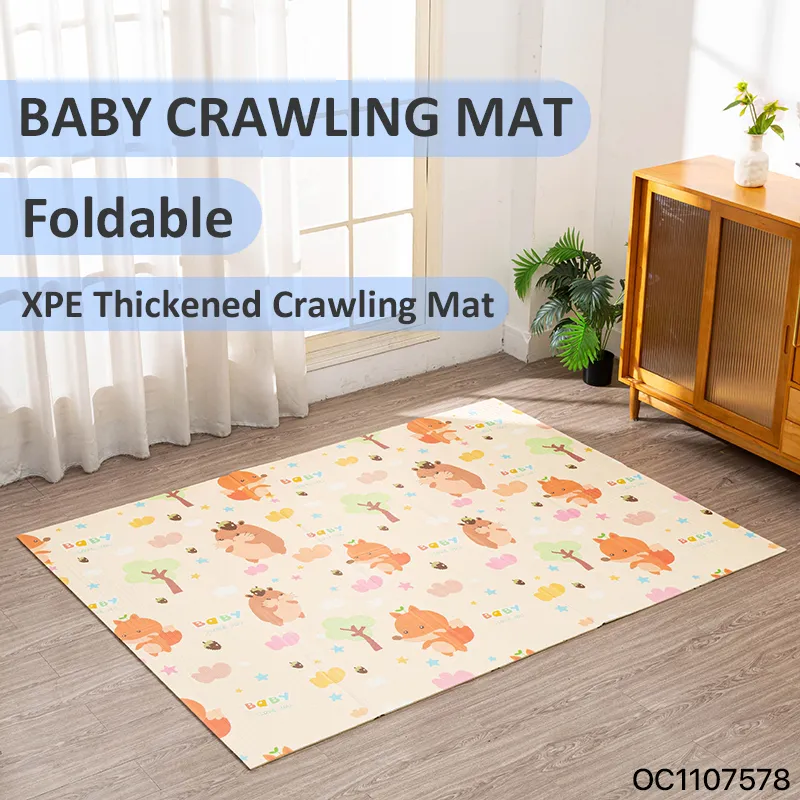 Kids Crawling 2 Side Foldable Waterproof Foam Play Mat Educational Game Soft Safe Foam Picnic Carpet