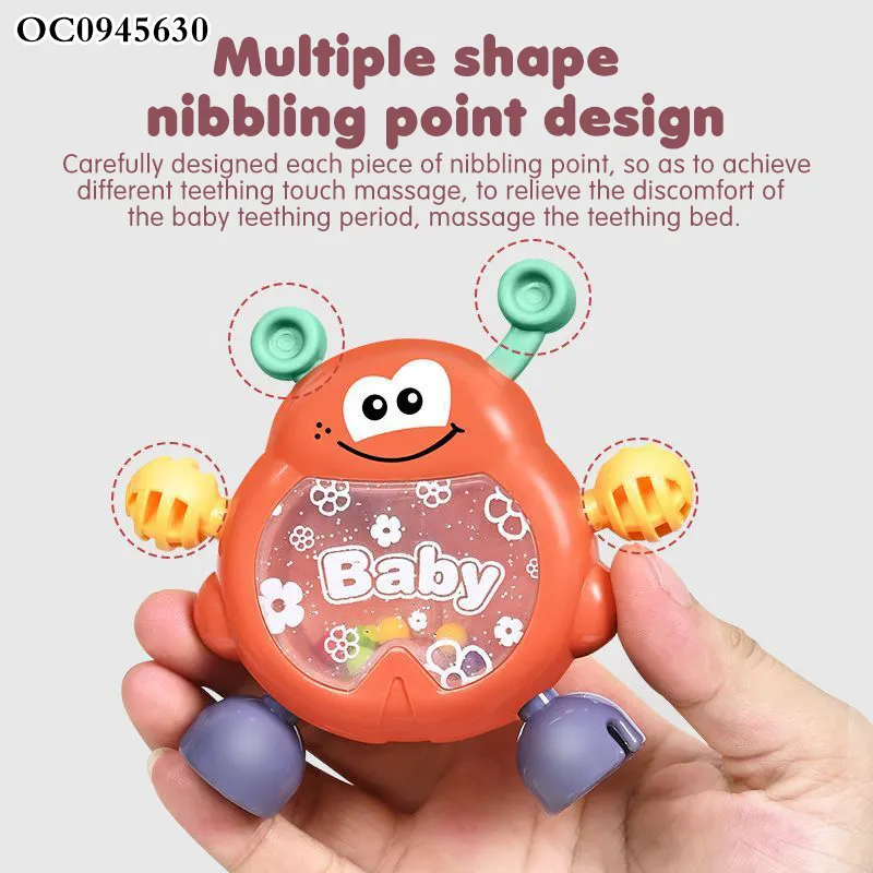 Unisex ABS Chew Bite Gel Boiled Rattles Silicone Teether Eco Friendly Rattle Plastic New Born Baby Toy for Sale with Storage Box