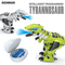 Wholesale Open Mouth Remote Control Walking Robot Dinosaur Educational Plastic Assemble Toys with Mist Action