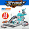 New Trending Simulation Cartoon City Track Parking Lot 2 in 1 Ambulance Toy Car Pretend Play Hospital Track for Kids with Plane