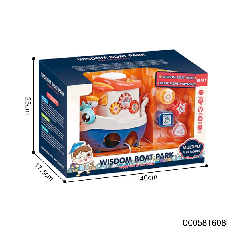Baby Toys 0-3 Months Electric Toy Plastic Building Blocks Boat for Sale