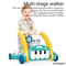 Newborn Pedal Push Walker Walking Assistant Musical Piano Creative Training Play Gym Soft Safe Mat