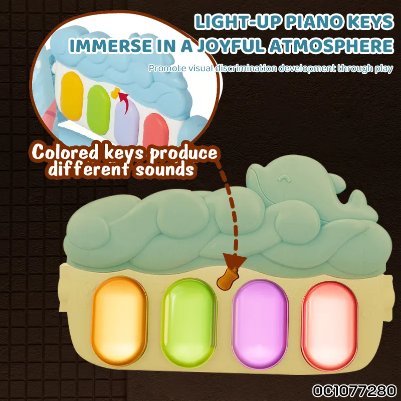 Newborn Pedal Musical Piano Creative Training Play Gym Soft Safe Mat with Music Keyboard and Hanging Toys