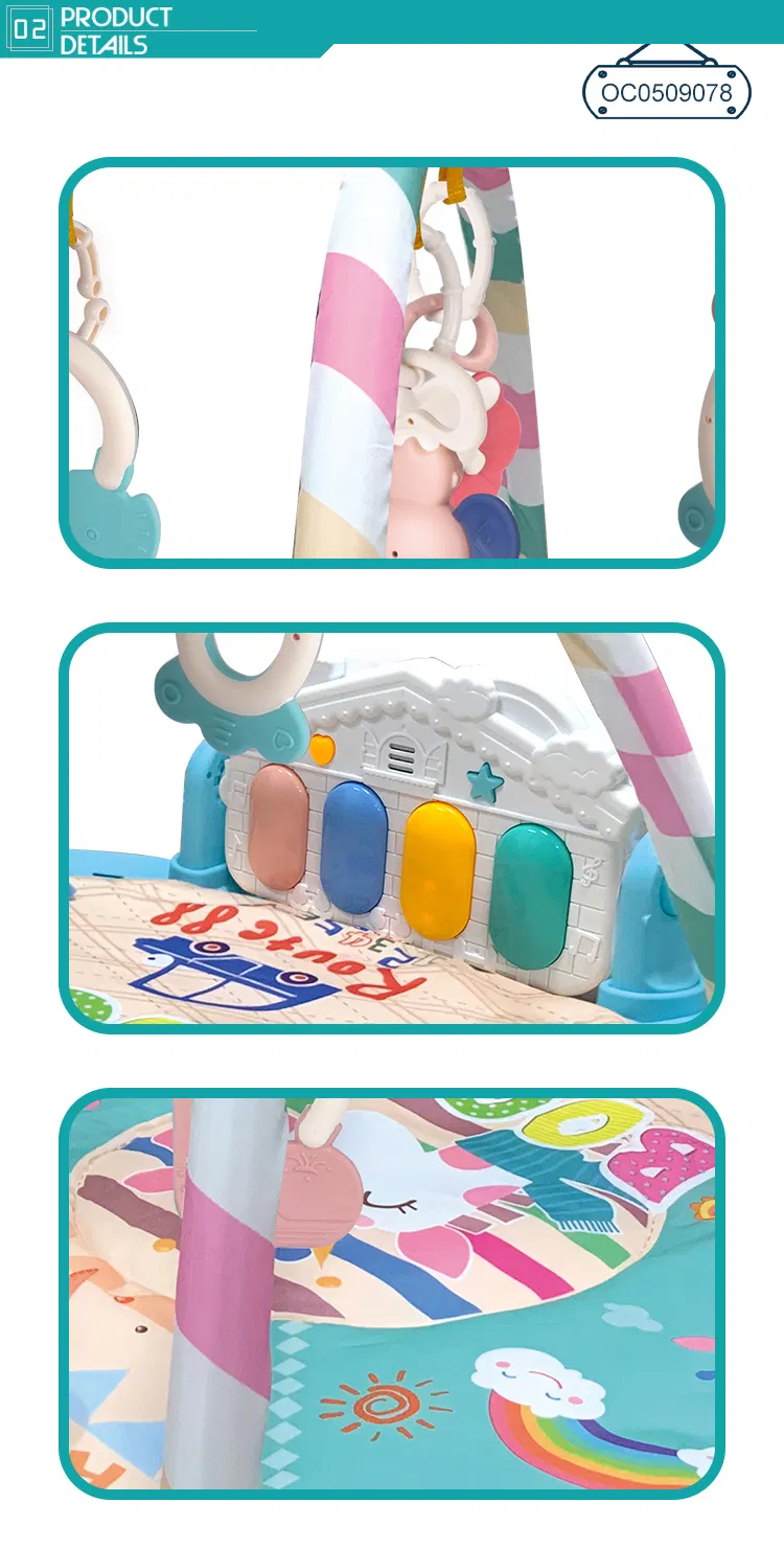 Hot Selling Baby Activity Animal Exercise Crawling Mat Newborn Foldable Safe Baby Play Gym Mat