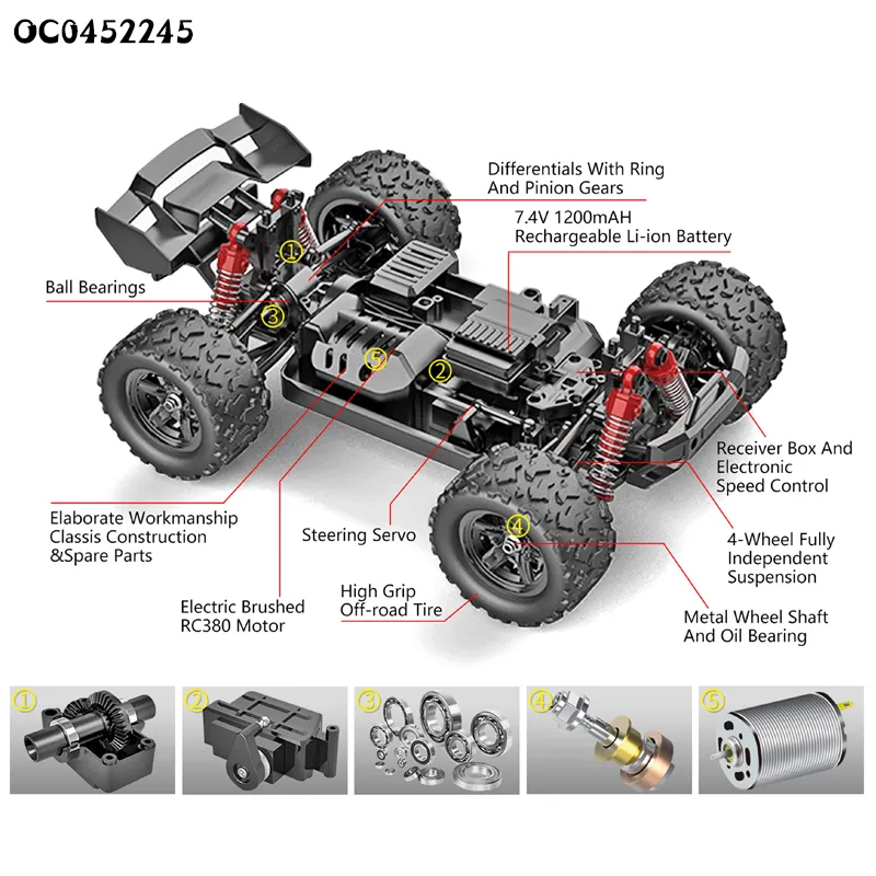 RC Racing Toys Car High Speed 1: 18 Model Remote Control off Road Toy Car