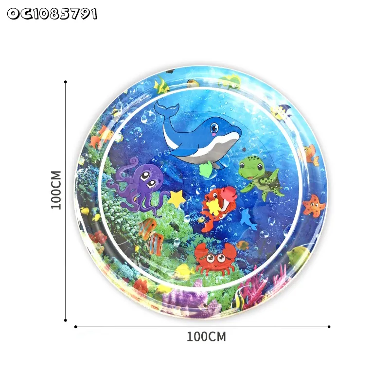 Non Toxic Sensory Play Mat Safety Cooling Tummy Time Waterproof Activity Gym Water Play Mat