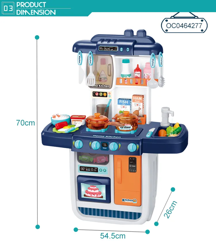 Wholesale New Cute Kitchen Pretend Plastic Children House Role Play Gift Set for Kids