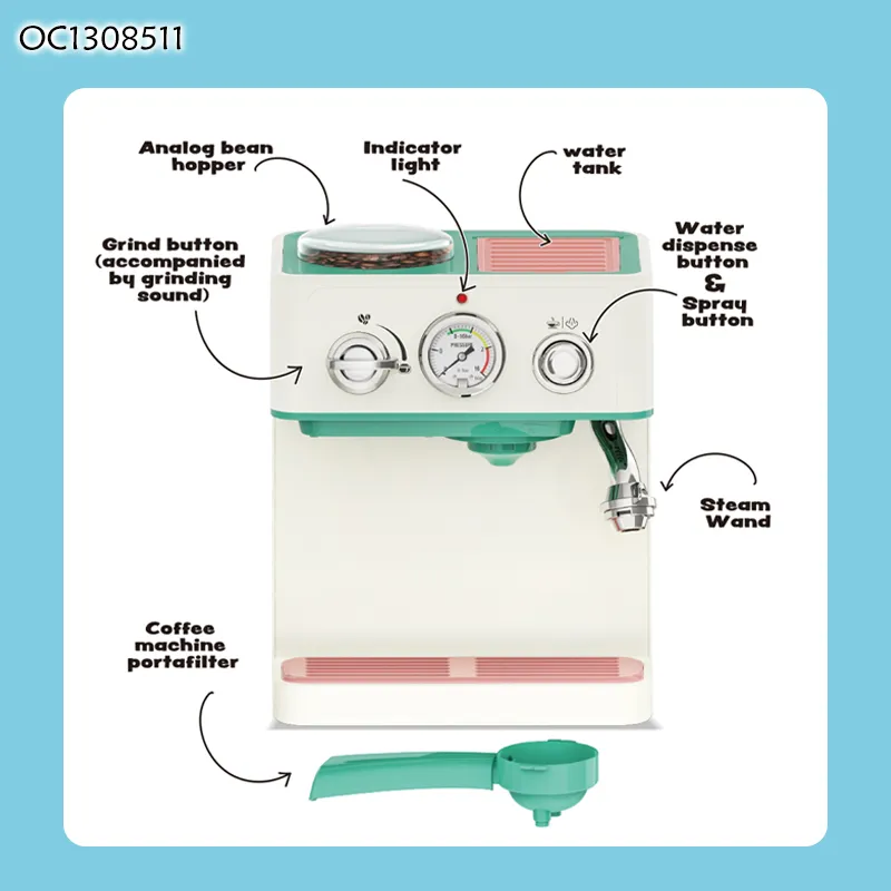 Wholesale Dessert Store Pretend Coffee Machine Plastic Pretend Food Role Play Kitchen Tool Toys for Kids