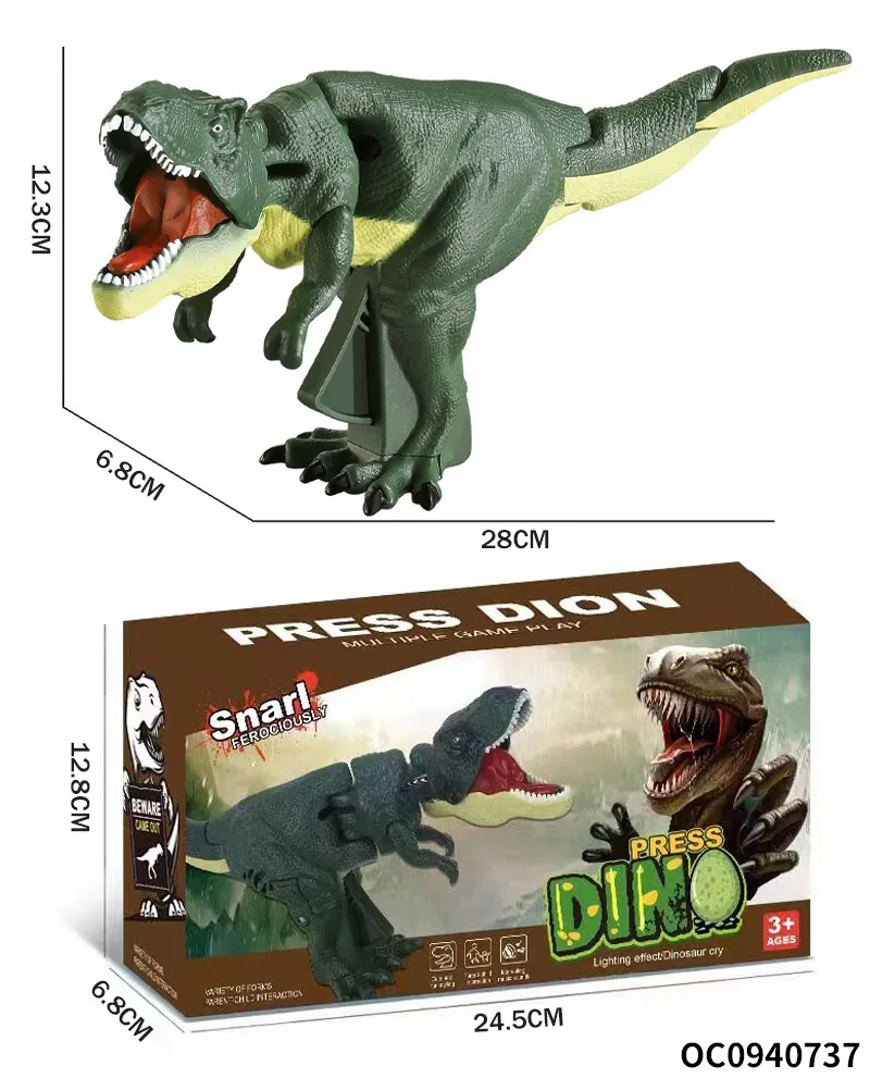 Dinosaur Shape Decompression Electronic Fidget Plastic Toy Gun for Boys with Sound and Light
