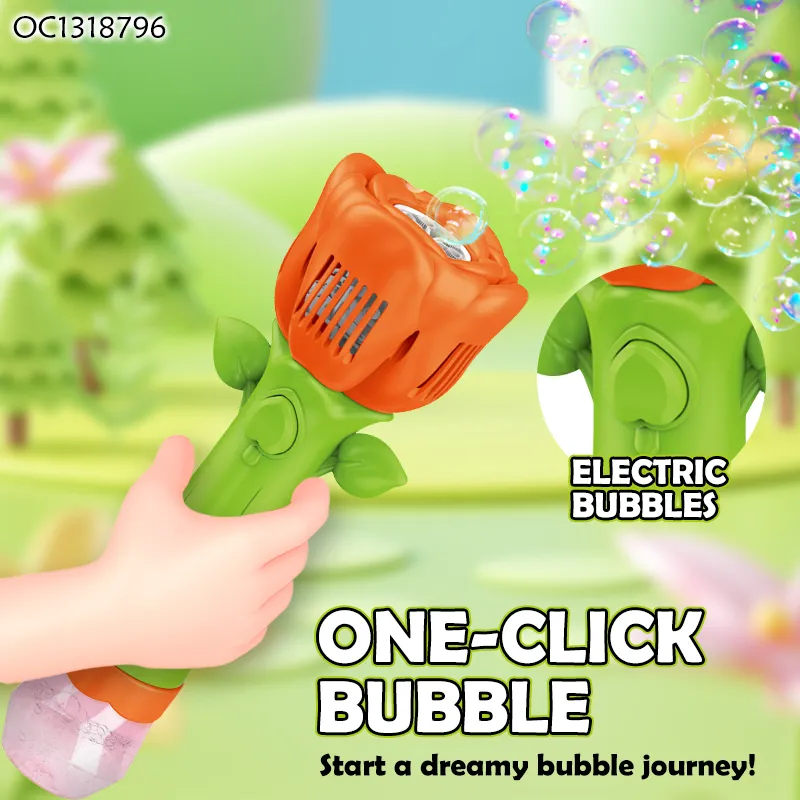 Kids Summer Game Light up Customized Automatic Plastic 2026 Bubble Making Blowing Stick Machine Toys