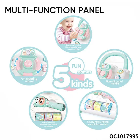 Wholesale Infant Cheap Price Plastic Musical Wheel Toy Learning Assistant Educational Baby Walker Manufacturer