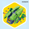 DIY Assembly Dinosaur Plastic Blower Kids Toys Machine Bubble Gun