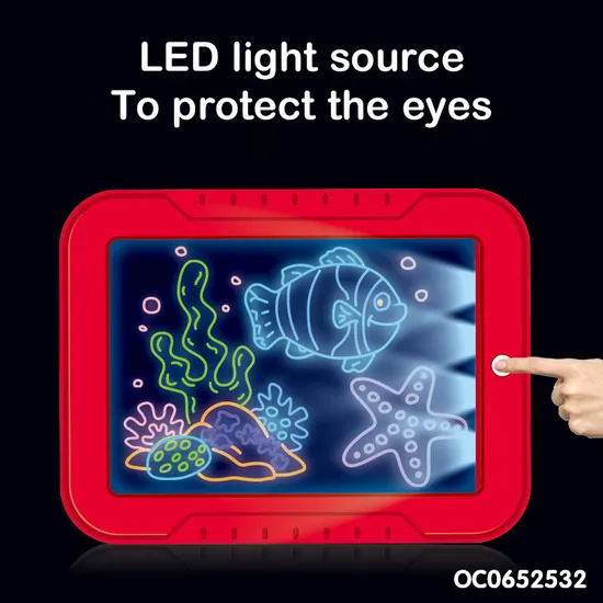 Wholesale Magnetic Kids Electronic 8 Colour Lights Children LCD Writing and Drawing Board