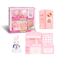 Wholesale Mini Plastic Kitchen Play Sets Pretend Cooking Afternoon Tea Break Kids Pink Simulation Dessert Cake Toys for Girl