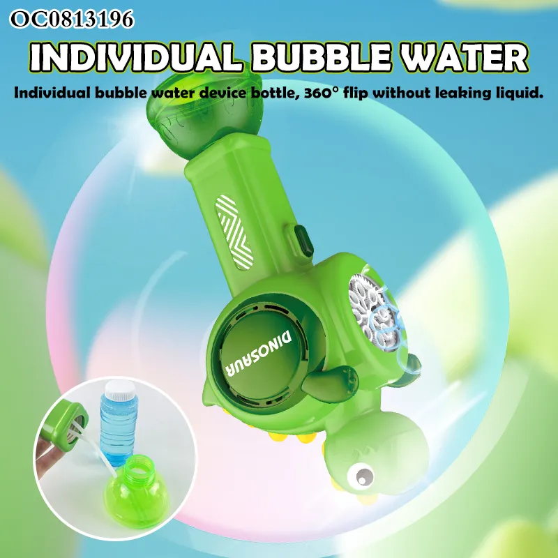 Wholesale Soap Electric Dinosaur Bubble Machine Toy Gun for Outdoor Fun Games Kids