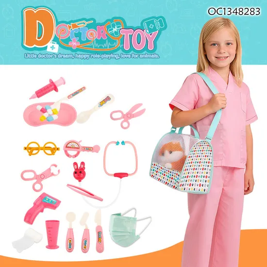 Wholesale 3D Kids Plastic Medical Equipment Pretend Interactive Montessori Creative Doctor Play Set