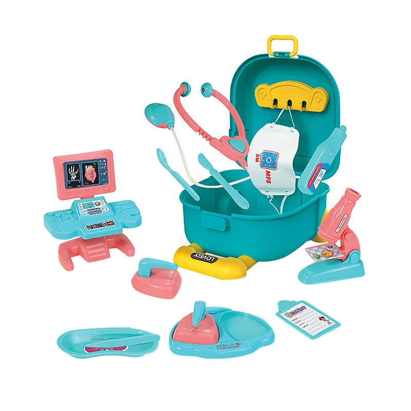 Wholesale Pretend Play Table Plastic Medical Tool Set Educational Montessori Doctor Toy for Children