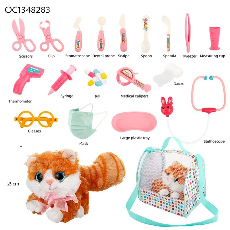 Wholesale 3D Kids Plastic Medical Equipment Pretend Interactive Montessori Creative Doctor Play Set