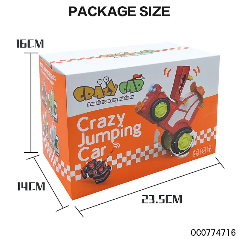 Wholesale Train Head Cartoon Mini Stunt Jumping Remote Control RC Toy Car for Kids
