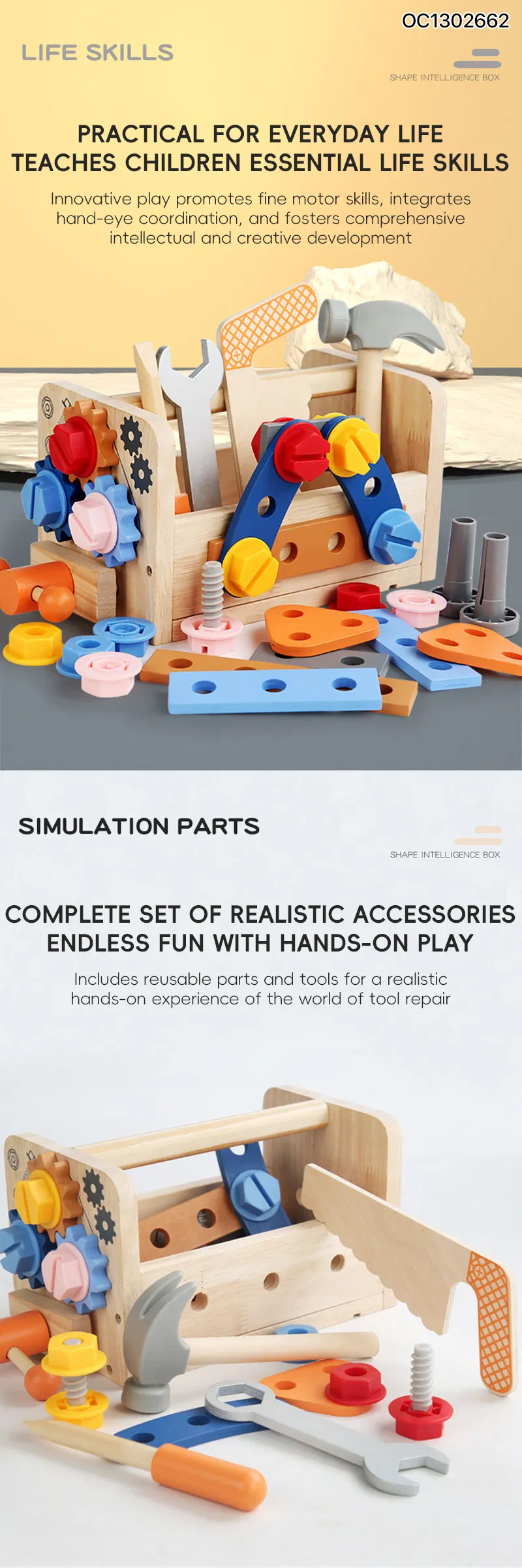 Little Engineer Kids Assembly DIY Montessori Tool Box Kid Hands on Early Learning Screw Set and Nuts Plastic 2026 Assembling Tool Toy