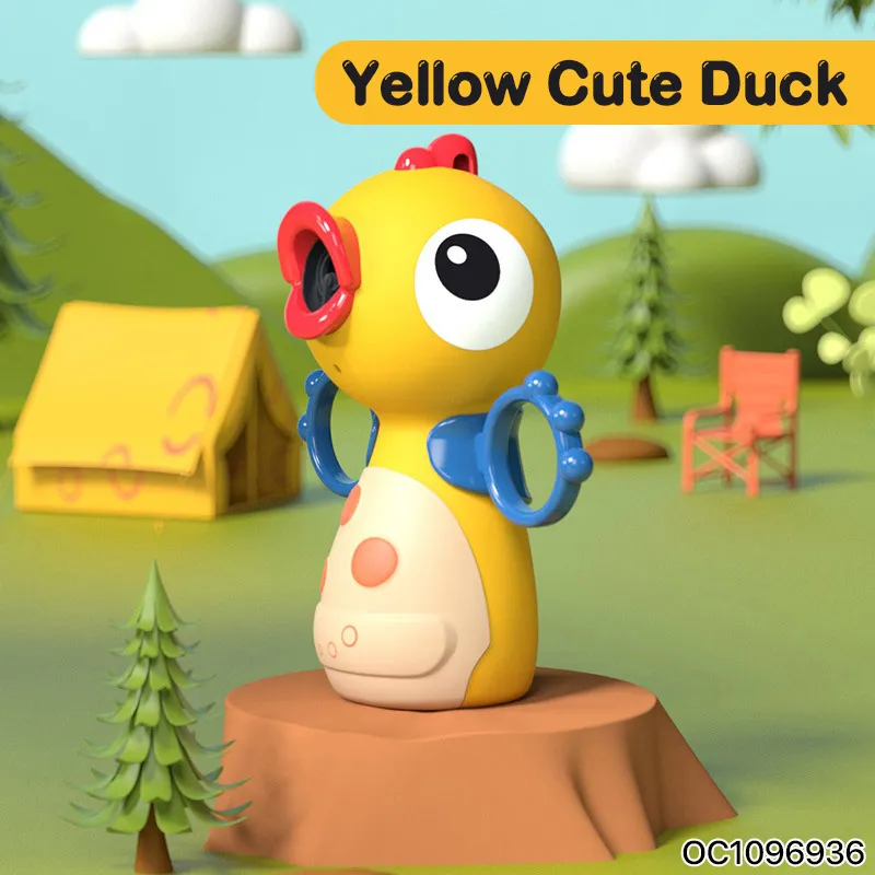 Hot Selling Children Cartoon Duck Soap Bubble Machine Wand New Release Manufacturers Wholesale Bubble Toys with Liquid for Kids