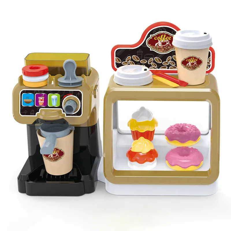 Cafe and Bakery Coffee Maker Pretend Best Educational Pretend Children Plastic Kitchen Food Set Toy