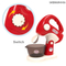 Wholesale Kitchen Kids Pretend Play Plastic Mini Kitchen Birthday Cake Toys with Knife and Fork
