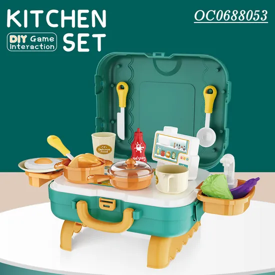 Wholesale Toys Small Pretend Play House Cooking Kitchen Plastic Children House Play Set for Kids
