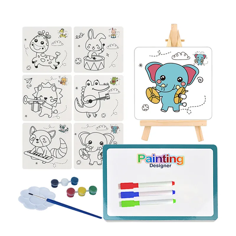 Cartoon Animals Creative and DIY Craft Art Toys Draw Double Sided Toys Wholesale Magnetic Writing Drawing Board