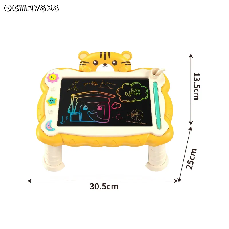 Wholesale Educational Cartoon Tiger Light up Graphic Drawing Table Doodle Graffiti Writing Drawing Tool Electronic Board Toys