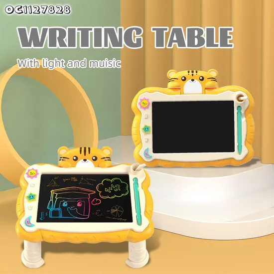 Wholesale Educational Cartoon Tiger Light up Graphic Drawing Table Doodle Graffiti Writing Drawing Tool Electronic Board Toys