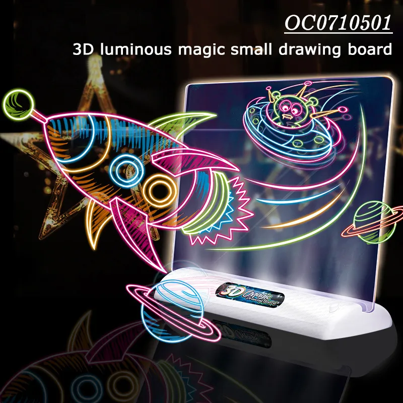 Montessori Smart Magic 3D Glasses LCD Light Wholesale Magnetic Drawing Writing Board for Kids