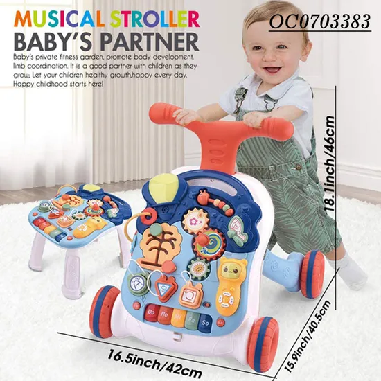 Best Baby Walker Manufacturer Seller Wholesale Designed Baby Learning Musical Walker with Wheels
