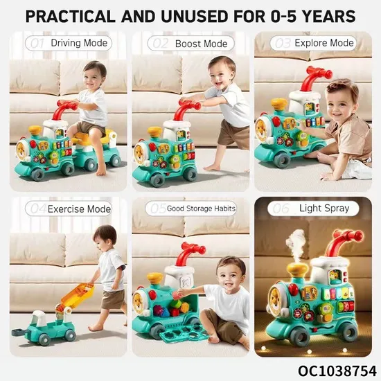 Stand Learning Walker 2 in 1 New Model Design Car Shaped Push Wholesale New Designed Educational Baby Train Walker