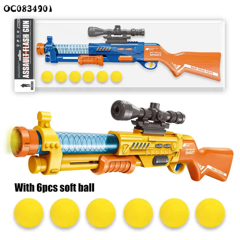 Long Safe New Toys Air Powered Shooting Games Soft Foam Balls Kids Gun for Boys
