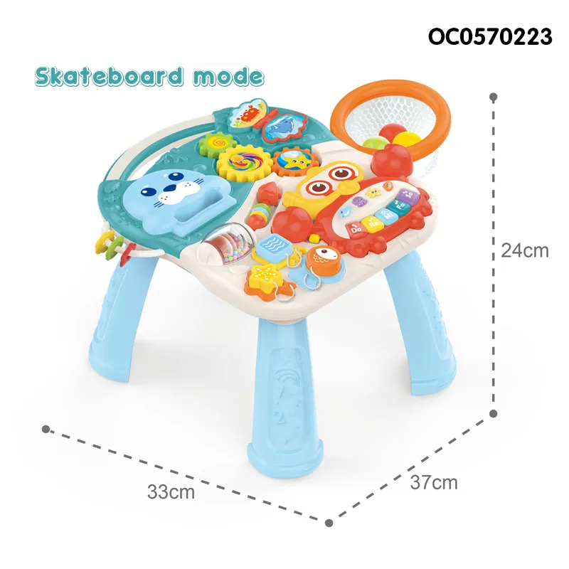 New 4 in 1 Multifunction Push Musical Wholesale Designed Educational Infant Standing Baby Walkers Toy